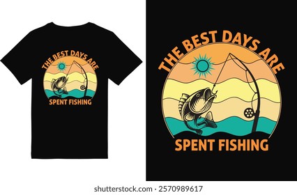 fishing t-shirt design, fishing vector design.