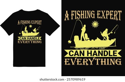 fishing t-shirt design, fishing vector design.