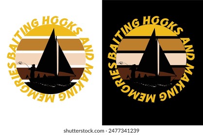 Fishing t-shirt design vector , Fishing t-shirt collection, fish lover, vector illustration, trendy fishing t-