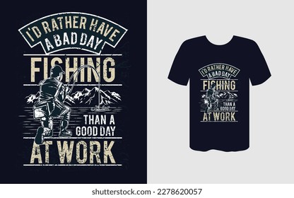 Fishing T-shirt Design Vector File