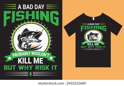 Fishing T-Shirt Design Vector File , Summer T-Shirt Design