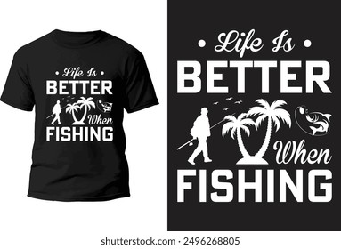 Fishing T-Shirt design vector file