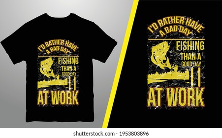 Fishing T-shirt Design vector graphic