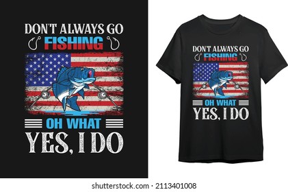 Fishing T-shirt Design vector Graphic