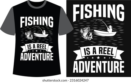 Fishing T-shirt Design. Fishing Vector Graphics. 