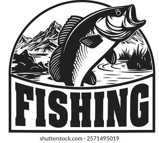 Fishing t-shirt design  vector illustration