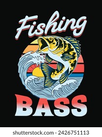 Fishing t-shirt Design, vector shirt design vintage and retro style tee