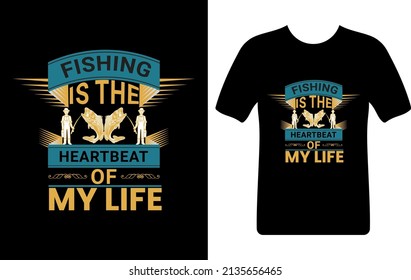 Fishing T-shirt design vector template 