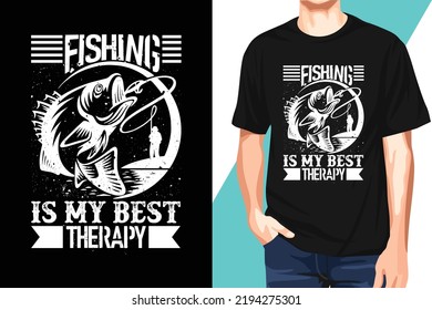 Fishing T-shirt Design. T-shirt Vector Template, Print Template, typography quotes, illustration, vector T-shirt,	