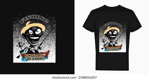 Fishing t-shirt design, fishing vector typography t-shirt design.