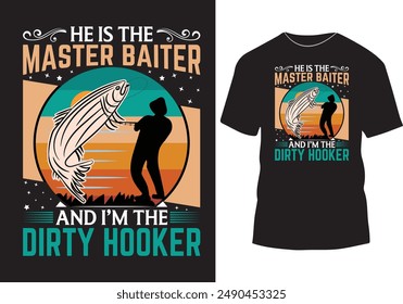 Fishing t-shirt design, vintage t-shirt design