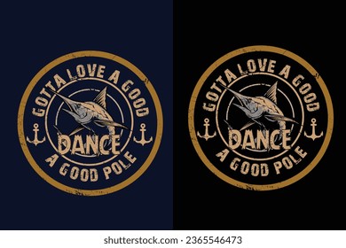 Diseño de camisetas de pesca. Diseño de camisetas vinteg y de pesca.