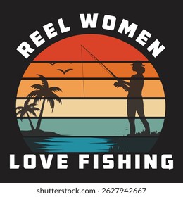  Fishing t-shirt design for Woman's
