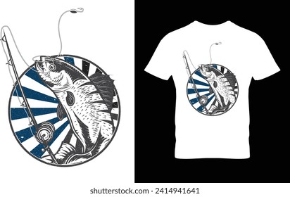 Fishing t-shirt design.Colorful and fashionable t-shirt design for men and women.