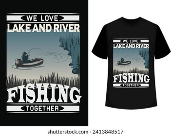 Fishing t-shirt, fish design, fishing vector illustration, Custom fishing t-shirt design