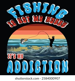 fishing t-shirt illustration art design