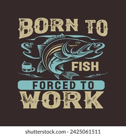 Fishing t-shirt template. Fishing t-shirt typography vector design