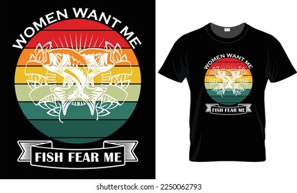 Fishing t-shirt, typography, vector design 