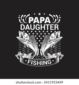 fishing t-shirt typography vector template design