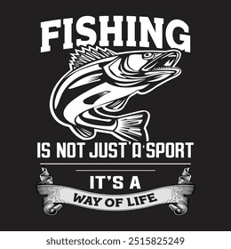 Fishing T-shirt Vector Design Illustration