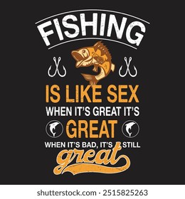 Fishing T-shirt Vector Design Illustration