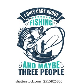 Fishing T-shirt Vector Design Illustration