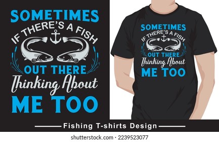 Fishing typographic vector poster or t-shirt.