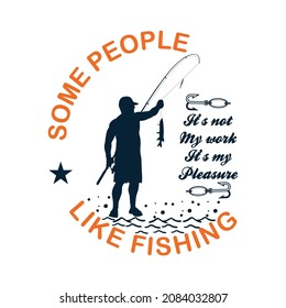 Fishing typographic vector t-shirt design