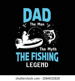 Fishing typographic vector t-shirt design