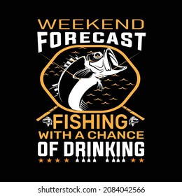 Fishing typographic vector t-shirt design