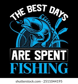 Tipografía de pesca Diseño colorido de la camiseta del Vector. Diseño de camiseta de pesca y cotización de pescador personalizado. camiseta de pesca de Vector, Diseños gráficos, hombre de pescado