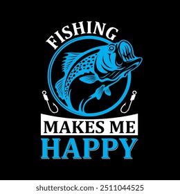 Tipografía de pesca Diseño colorido de la camiseta del Vector. Diseño de camiseta de pesca y cotización de pescador personalizado. camiseta de pesca de Vector, Diseños gráficos, hombre de pescado