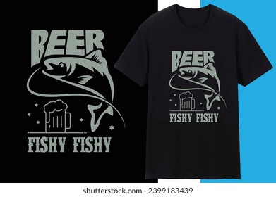 Fishing Typography Creative T shirt Design For POD