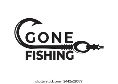 Fishing Typography Design, Fishing Logo Design, Hook Typography Design, Fishing Typography Art, Typography Design for Anglers, Fishing Theme Edition