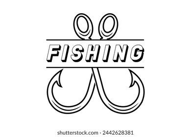 Fishing Typography Design, Fishing Logo Design, Hook Typography Design, Fishing Typography Art, Typography Design for Anglers, Fishing Theme Edition