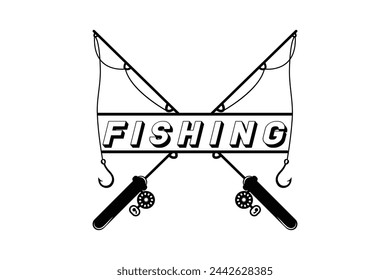 Fishing Typography Design, Fishing Logo Design, Hook Typography Design, Fishing Typography Art, Typography Design for Anglers, Fishing Theme Edition