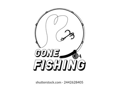 Fishing Typography Design, Fishing Logo Design, Hook Typography Design, Fishing Typography Art, Typography Design for Anglers, Fishing Theme Edition