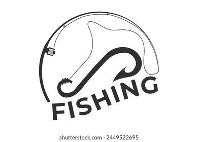 Fishing Typography Design, Fishing Logo Design, Hook Typography Design, Fishing Typography Art, Typography Design for Anglers, Fishing Theme Edition