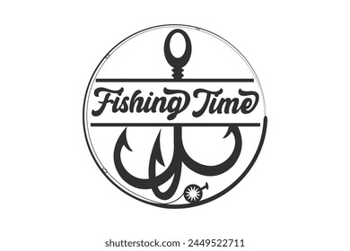 Fishing Typography Design, Fishing Logo Design, Hook Typography Design, Fishing Typography Art, Typography Design for Anglers, Fishing Theme Edition