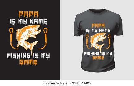 Fishing typography t shirt design