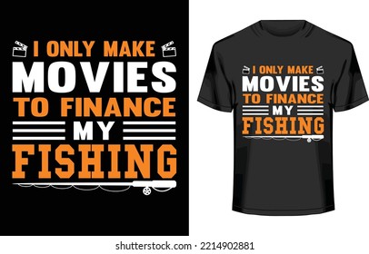 Fishing and typography t-shirt design