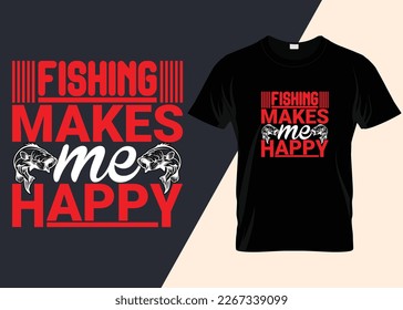 Fishing Typography T-shirt Design Minimalist T-shirt Design