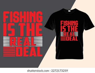 Fishing Typography T-shirt Design Minimalist T-shirt Design