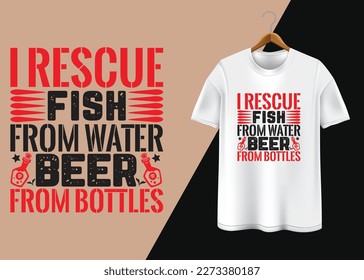 Fishing Typography T-shirt Design Minimalist T-shirt Design