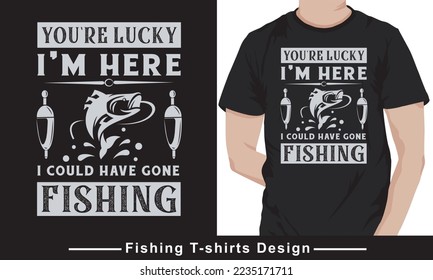 Fishing typography tshirt design template, fishing vector design