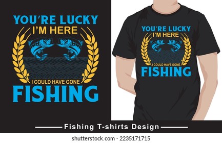 Fishing typography tshirt design template, fishing vector design