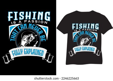 fishing typography t-shirt design template