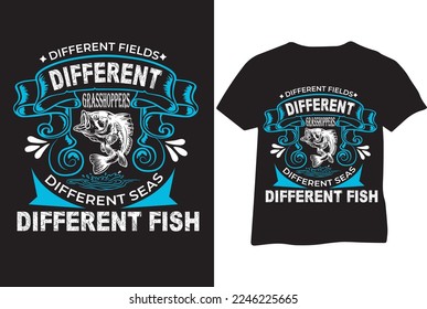 fishing typography t-shirt design template