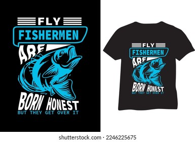 fishing typography t-shirt design template