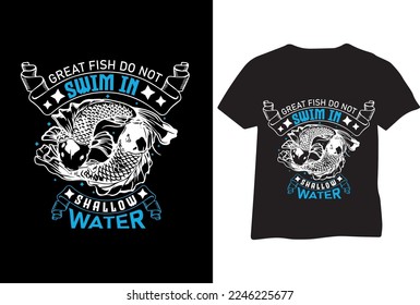 fishing typography t-shirt design template